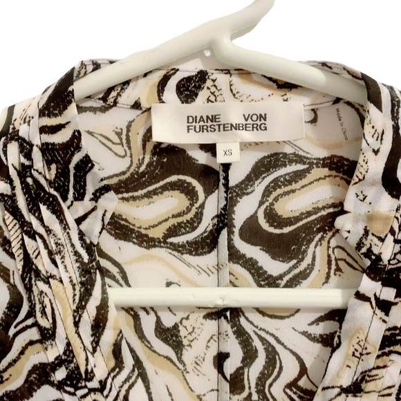 Diane Von Furstenberg Ileana Chiffon XS Loose Fit Dress Lightweight See Through - Picture 5 of 8